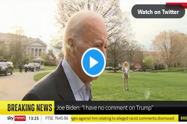 BREAKING: Biden Refuses To Comment on President Trump’s Grand Jury Indictment