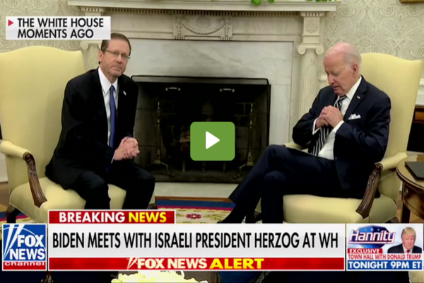 WATCH: Biden Incoherently Mumbles, Looks Fast Asleep During Oval Office Meeting With Israeli President