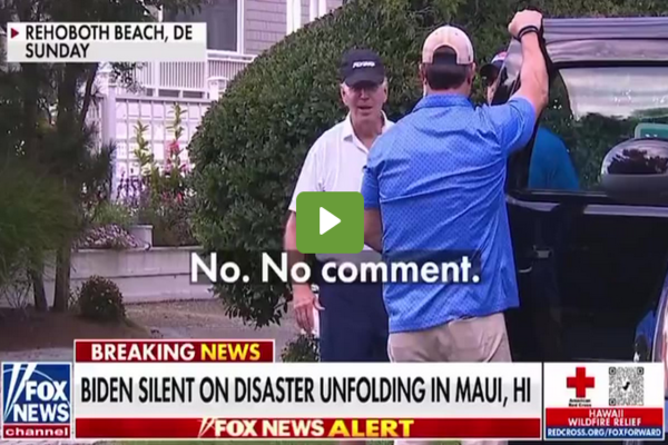 WATCH: Biden Shrugs In Response To Maui Fires While Vacationing: ‘No Comment’
