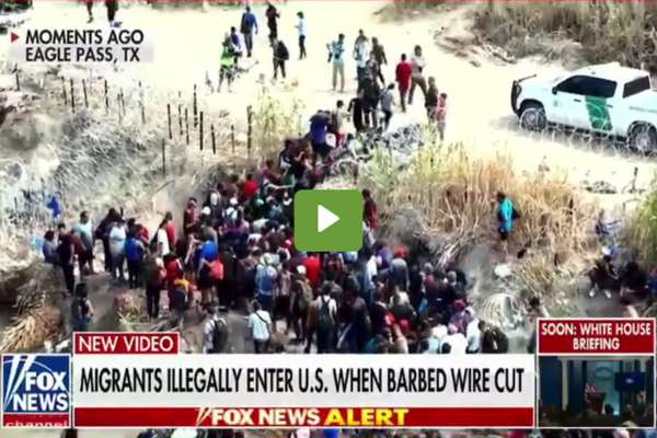 WATCH: Border Patrol Cuts A Hole In Texas’ Border Fence, Allows Dozens Of lllegals To Enter: ‘Invasion By Design’