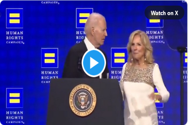 WATCH: Jill Biden Gets Sent To Help Joe Off Stage So He Doesn’t Get Lost