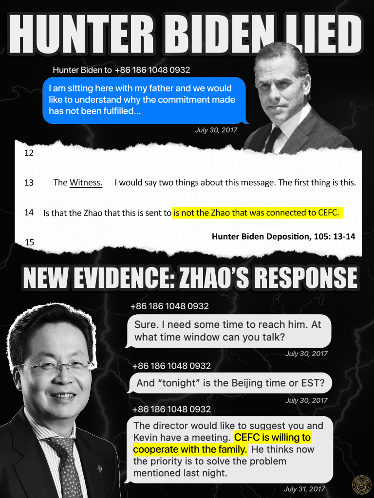 BREAKING: New Texts Expose Proposed Meeting Between Joe Biden And Chinese Executive